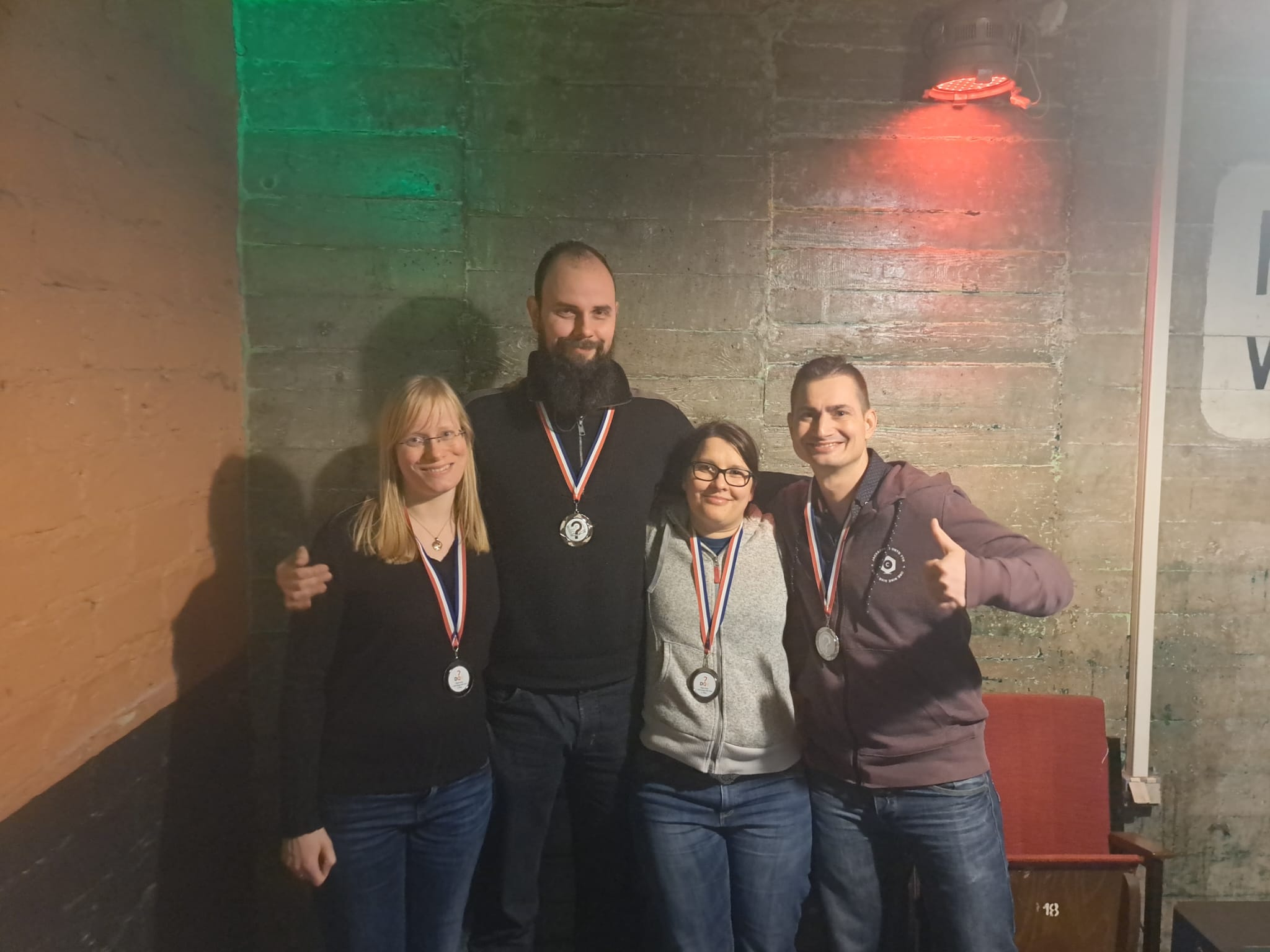 Team, 2. Platz: 5 vor 12  (v.l.n.r.) Jenny und Martin Pfannenstiel, Franziska Schütte, Alexander Sobczak